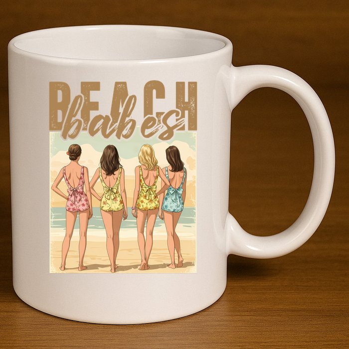 Beach Vibes Summer Holiday Funny Vacation 11oz C Handle Ceramic Mug