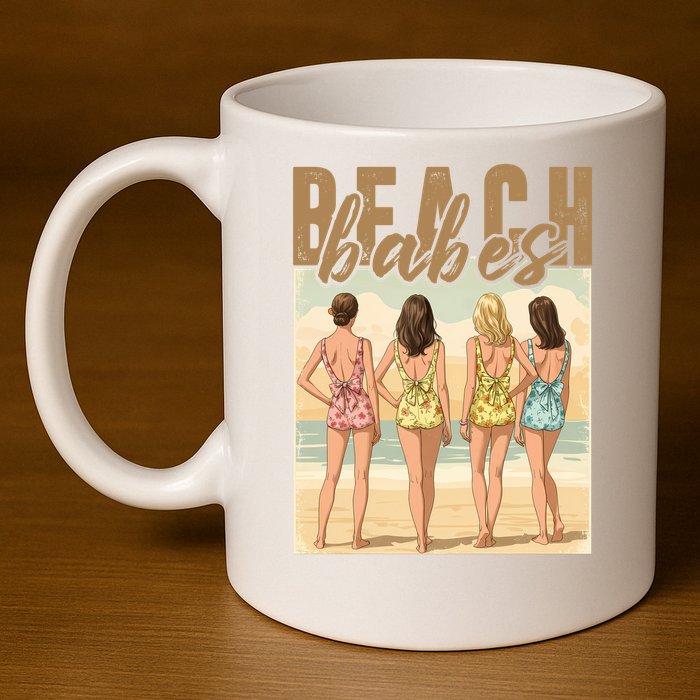 Beach Vibes Summer Holiday Funny Vacation 11oz C Handle Ceramic Mug