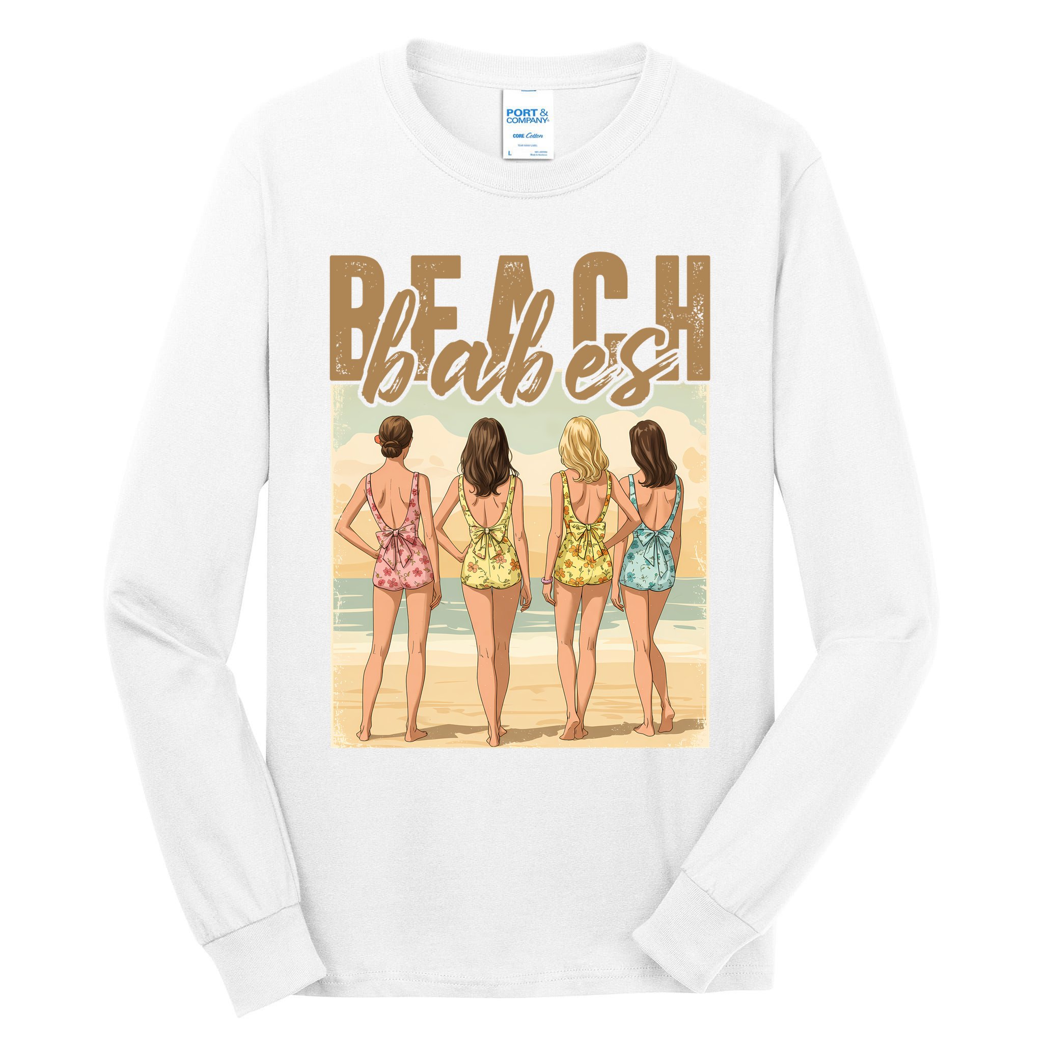 Beach Vibes Summer Holiday Funny Vacation Tall Long Sleeve T-Shirt