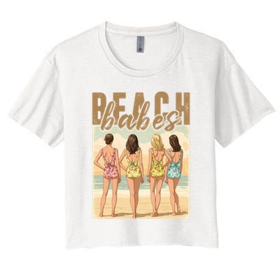 Beach Vibes Summer Holiday Funny Vacation Crop Top