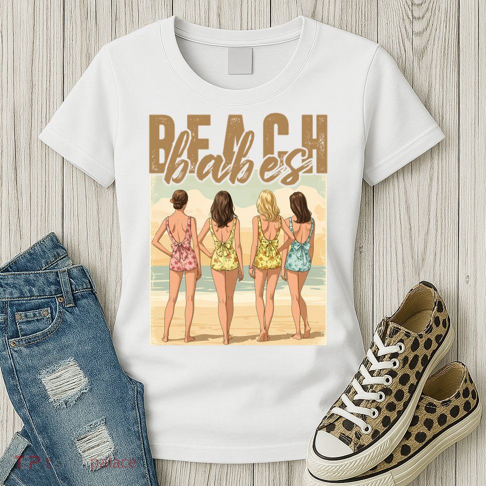 Beach Vibes Summer Holiday Funny Vacation Womens T-Shirt