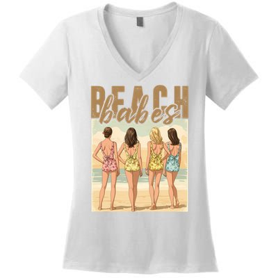 Beach Vibes Summer Holiday Funny Vacation Women's V-Neck T-Shirt