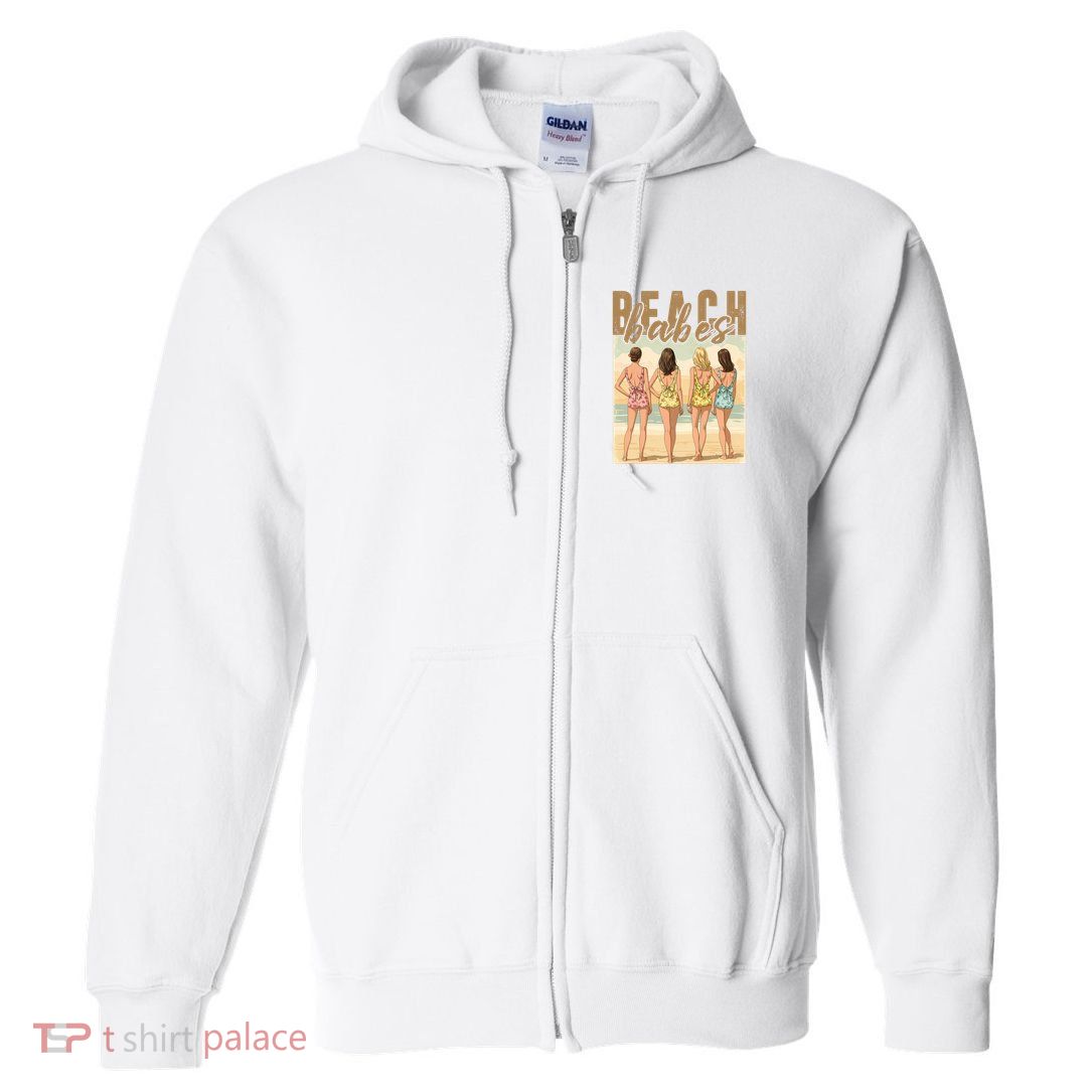 Beach Vibes Summer Holiday Funny Vacation Full Zip Hoodie