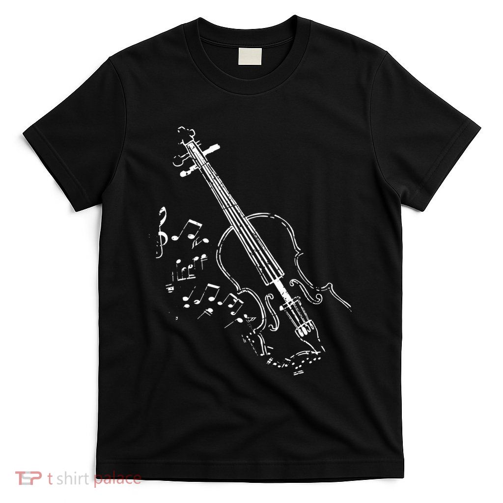 Beautiful Vintage Style Violin Design For Music Lovers T-Shirt