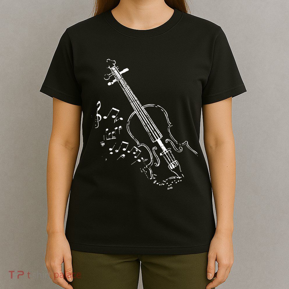 Beautiful Vintage Style Violin Design For Music Lovers T-Shirt