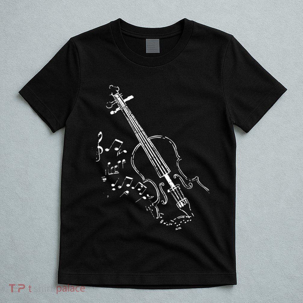 Beautiful Vintage Style Violin Design For Music Lovers T-Shirt