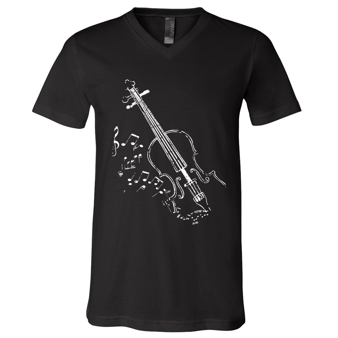 Beautiful Vintage Style Violin Design For Music Lovers V-Neck T-Shirt