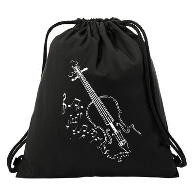Beautiful Vintage Style Violin Design For Music Lovers Drawstring Bag