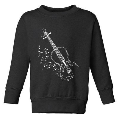 Beautiful Vintage Style Violin Design For Music Lovers Toddler Sweatshirt