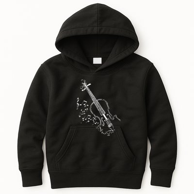 Beautiful Vintage Style Violin Design For Music Lovers Kids Hoodie