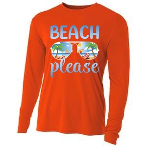 Beach Vacation Sunset Sunrise Summer Sunglasses Beach Please Gift Cooling Performance Long Sleeve Crew