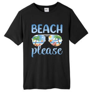 Beach Vacation Sunset Sunrise Summer Sunglasses Beach Please Gift Tall Fusion ChromaSoft Performance T-Shirt