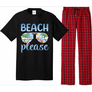 Beach Vacation Sunset Sunrise Summer Sunglasses Beach Please Gift Pajama Set