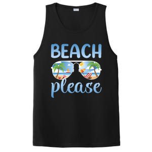 Beach Vacation Sunset Sunrise Summer Sunglasses Beach Please Gift PosiCharge Competitor Tank