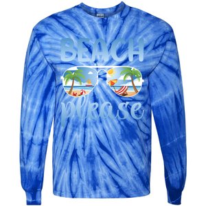 Beach Vacation Sunset Sunrise Summer Sunglasses Beach Please Gift Tie-Dye Long Sleeve Shirt