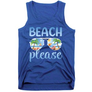 Beach Vacation Sunset Sunrise Summer Sunglasses Beach Please Gift Tank Top