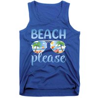 Beach Vacation Sunset Sunrise Summer Sunglasses Beach Please Gift Tank Top