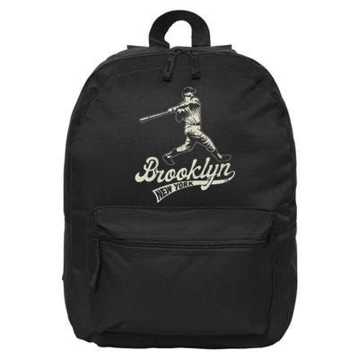 Baseball Vintage Style Brooklyn 16 in Basic Backpack