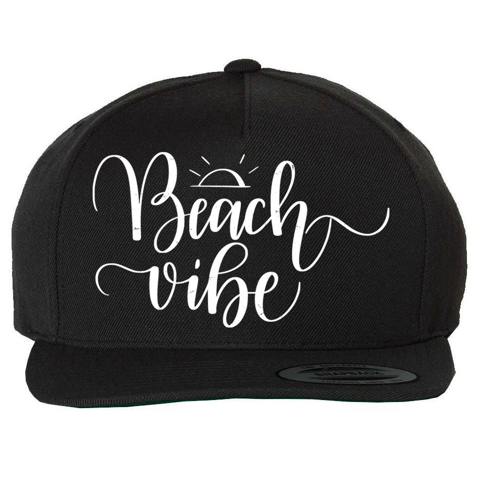 Beach Vibe Summer Fun Wool Snapback Cap