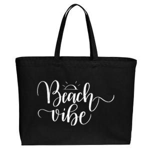 Beach Vibe Summer Fun Cotton Canvas Jumbo Tote