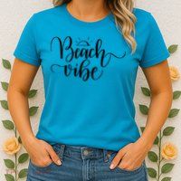 Beach Vibe Summer Fun Womens T-Shirt