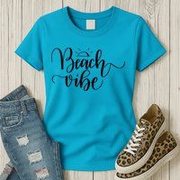 Beach Vibe Summer Fun Womens T-Shirt