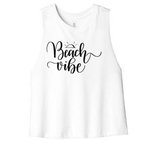 Beach Vibe Summer Fun Women's Racerback Cropped Tank