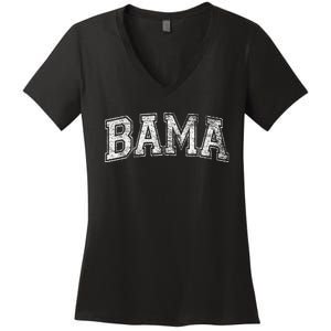 Bama Varsity Style Alabama Pride Flag Women's V-Neck T-Shirt