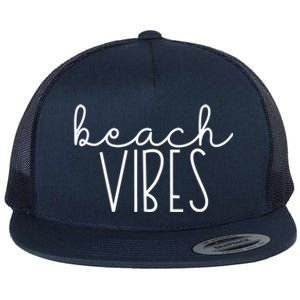 Beach Vibes Summer Vacation Vacay Cruise Trip Ocean Group Gift Flat Bill Trucker Hat