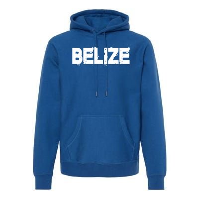 Belize Vintage Style Gift Family Vacation Gift Premium Hoodie