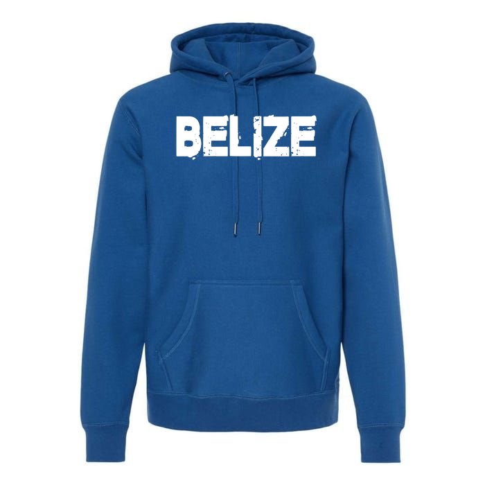 Belize Vintage Style Gift Family Vacation Gift Premium Hoodie