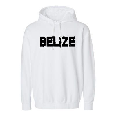 Belize Vintage Style Gift Family Vacation Gift Garment-Dyed Fleece Hoodie