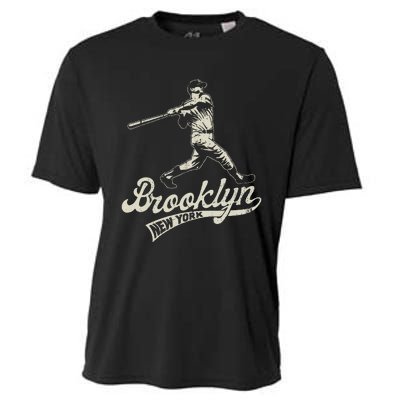 Baseball Vintage Style Brooklyn Cooling Performance Crew T-Shirt