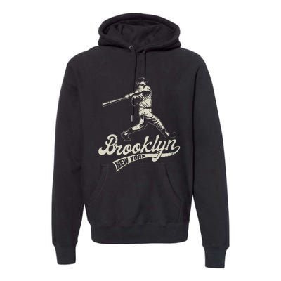 Baseball Vintage Style Brooklyn Premium Hoodie