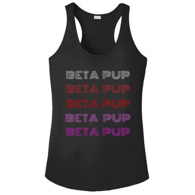 Bdsm Vintage Style Beta Pup G.A.Y Kink Roleplay Ladies PosiCharge Competitor Racerback Tank