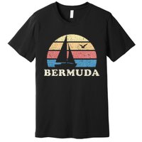 Bermuda Vintage Sailboat 70s Throwback Sunset Premium T-Shirt