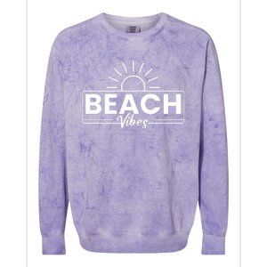 Beach Vibes Summer Graphic Colorblast Crewneck Sweatshirt