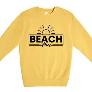 Beach Vibes Summer Graphic Premium Crewneck Sweatshirt