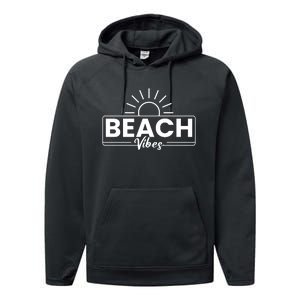 Beach Vibes Summer Graphic Performance Fleece Hoodie