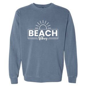 Beach Vibes Summer Graphic Garment-Dyed Sweatshirt