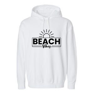 Beach Vibes Summer Graphic Garment-Dyed Fleece Hoodie