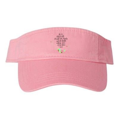 Bible Verse She Is Clothed In Strength And Dignity Mermaid Gift Valucap Bio-Washed Visor