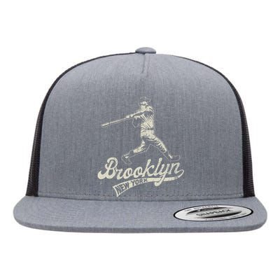 Baseball Vintage Style Brooklyn For Men & Women Flat Bill Trucker Hat