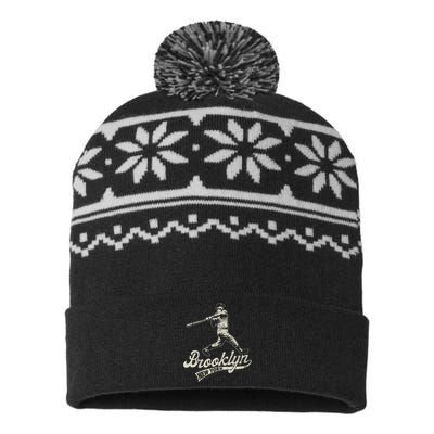 Baseball Vintage Style Brooklyn For Men & Women USA-Made Snowflake Beanie