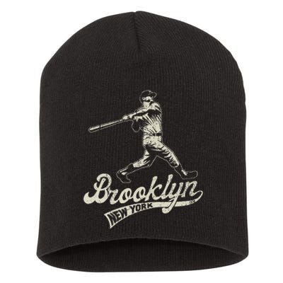 Baseball Vintage Style Brooklyn For Men & Women Short Acrylic Beanie