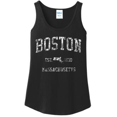 Boston Vintage Sports Design Boston Massachusetts Ladies Essential Tank