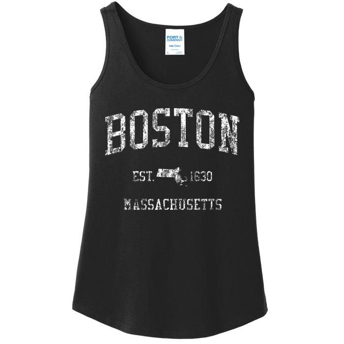 Boston Vintage Sports Design Boston Massachusetts Ladies Essential Tank