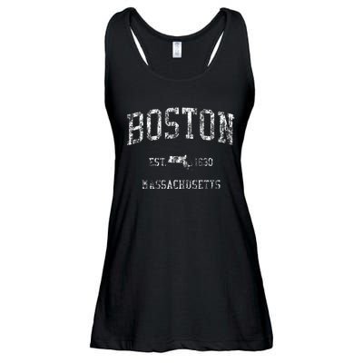 Boston Vintage Sports Design Boston Massachusetts Ladies Essential Flowy Tank