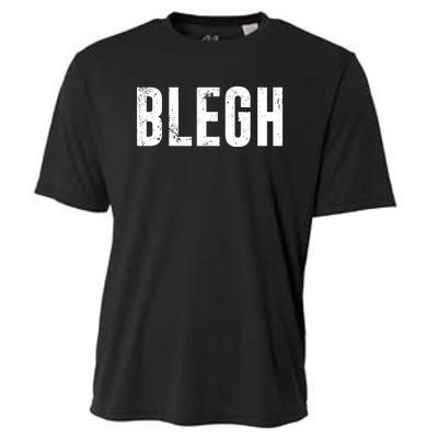 Blegh Vintage Text Metal Rock Music Cooling Performance Crew T-Shirt