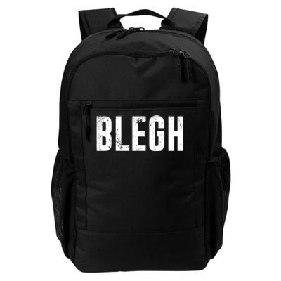 Blegh Vintage Text Metal Rock Music Daily Commute Backpack